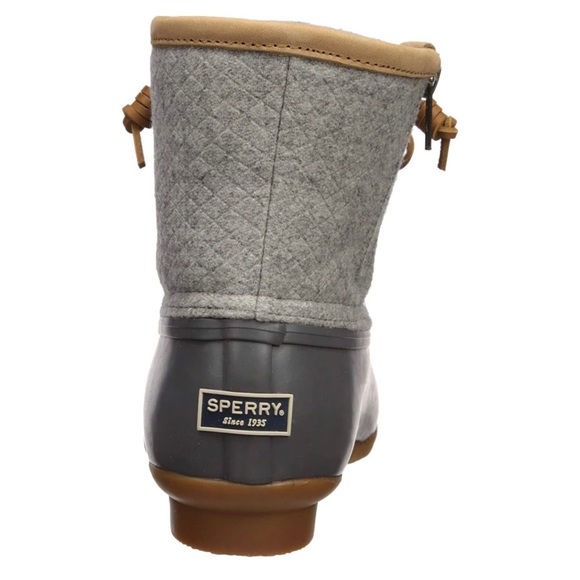 New In Box Sperry Women's Saltwater Emboss Wool Boots Dark Grey - Size 7 - Picture 4 of 6